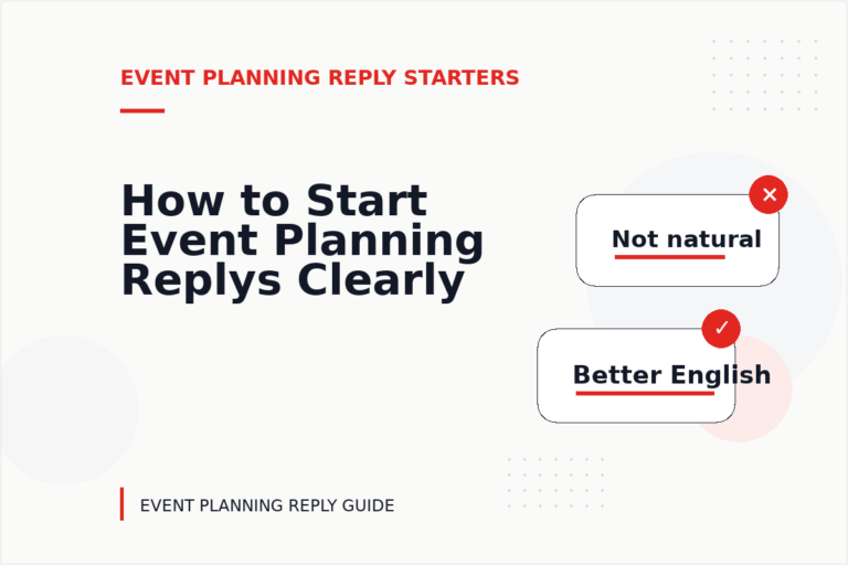 How to Start Event Planning Replys Clearly How to Start Event Planning Replys Clearly